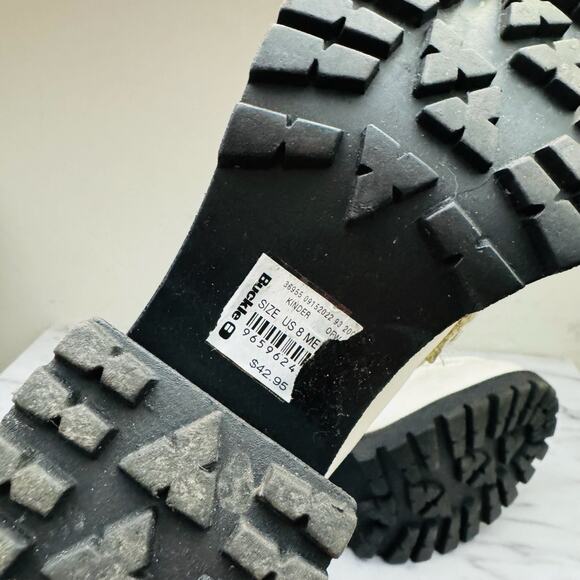 Buckle Kinder White Platform Penny Loafer Women’s Size 8 - Picture 8 of 9